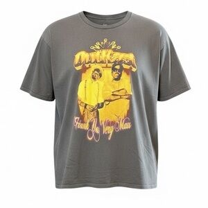 NWT Unisex Gray Acid Wash OUTKAST Short Sleeve Graphic Tee Shirt - Size 2XL